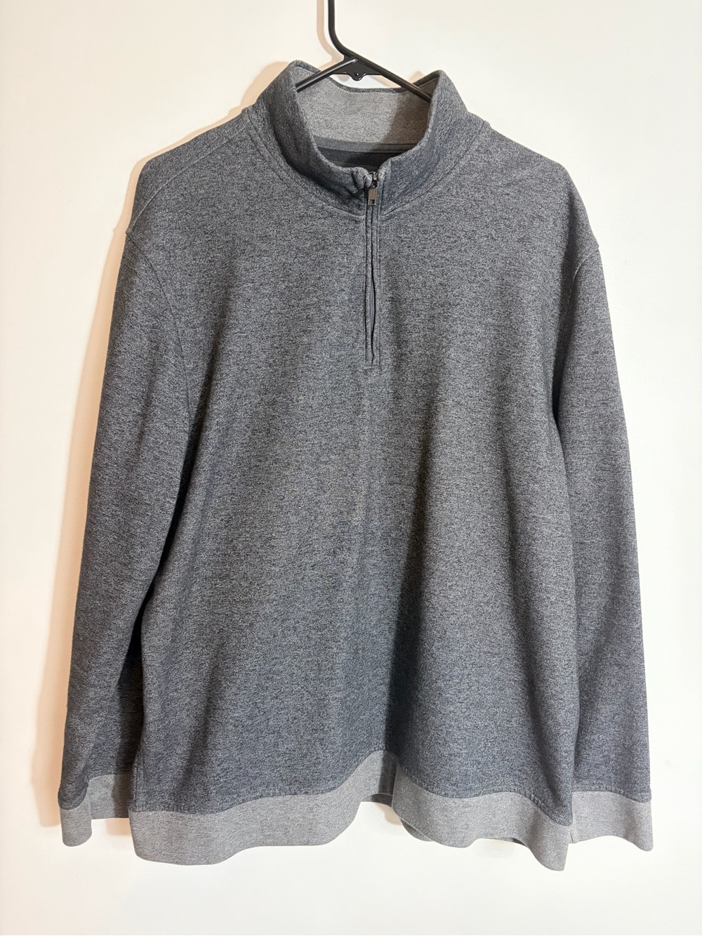 Alfani Men's Heather Grey Zip-Up Mock Neck Sweater